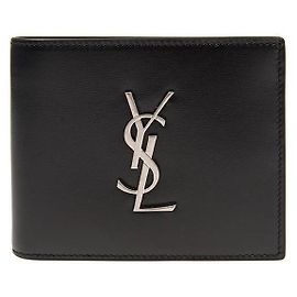 Saint Laurent East West Monogram Wallet Black Black
