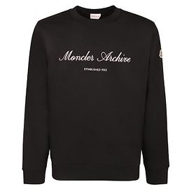 Moncler Cotton Blend Logo Sweatshirt Black