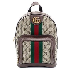 Gucci GG Supreme Ophidia Backpack Brown