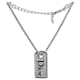 Dior Pulsera de plata con placas cúbicas Plata
