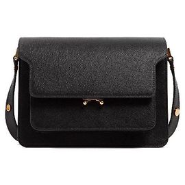 Marni Borsa a tracolla Medium in Saffiano Nero