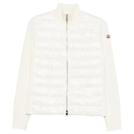 Moncler Tricot Strick-Steppcardigan Jacke Silber