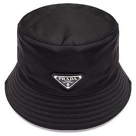 Prada Nylon Bucket Hat Schwarz