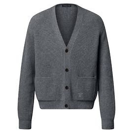 Louis Vuitton Bestickter Signature-Kaschmir-Cardigan Braun