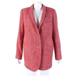 Isabel Marant Red Wool Coat Red