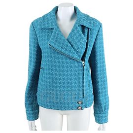 Chanel Tweed Jacket Blue