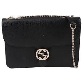 Gucci Borsa a tracolla media Interlocking Nero