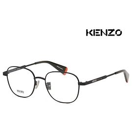 Kenzo Eyeglass Frame Matte Black Square Lightweight Metal Frame Black