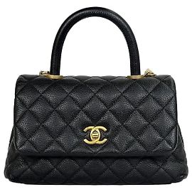 Chanel Caviar Coco Handle Small Black Schwarz