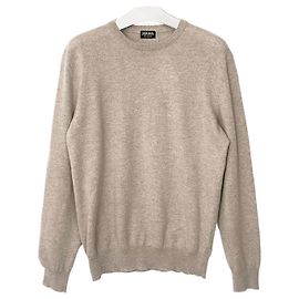 Ermenegildo Zegna Unbenutzter Kaschmirstrick Größe Beige Braun