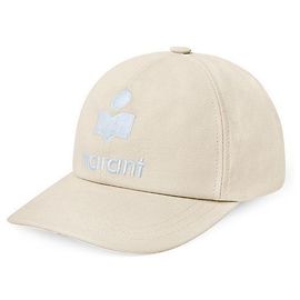 Isabel Marant Boné Tyrone Logo Embroidery Women's Hat ECLU Branco
