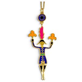 Hermès Hermes 2024 Boucles d'oreilles Artificier Fireworks Pendant Necklace Multicor Dourado