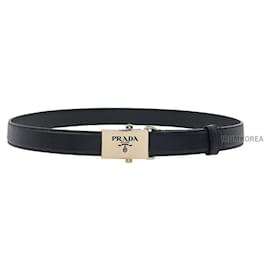 Prada Women's Saffiano Belt Black