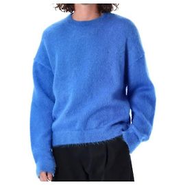 Off White Mohair Pullover Blau Herren Blau