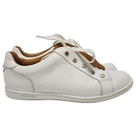 Longchamp White Leather Sneakers White