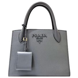 Prada Mala Tote e de Ombro Monochrome em Saffiano Marrom