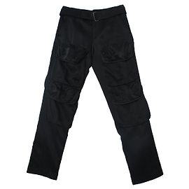 Calças Cargo Presley em Algodão e Cupro Tingido Dries Van Noten Preto