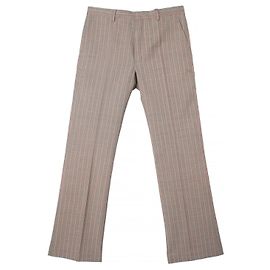 Dries Van Noten PREELY Flared Wool Pants Brown Brown