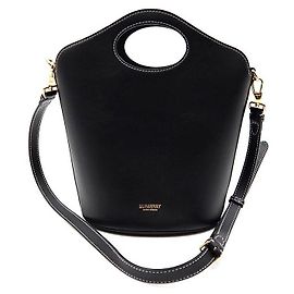 Burberry Borsa bucket in pelle con tasche Nero