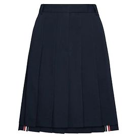 Thom Browne Saia plissada de algodão Azul