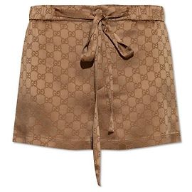 Pantaloncini in raso Gucci arancioni Arancione