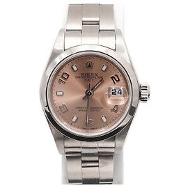 Rolex Relógio feminino Oyster Perpetual Date em aço Multicor