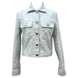 Hermès Shandal Denimjacke Silber