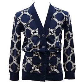 Gucci Wendbarer Jacquard-Cardigan Schwarz