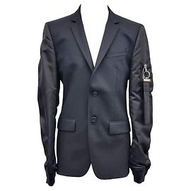 Givenchy Blazer Docking Casaco de Lã Preto Preto