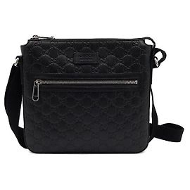 Gucci Borsa a tracolla Eden in pelle Sima con logo GG nero Nero