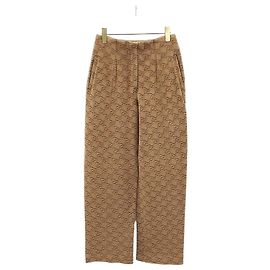 Fendi Pantalones de punto Logo Camel Castaño