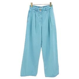 Chanel Washed Denim Pants in Neon Blue Blue