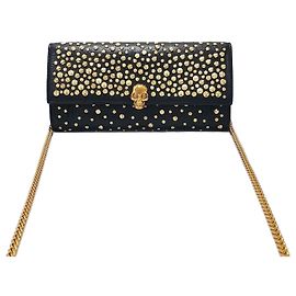 Alexander Mcqueen Clutch e bolsa tiracolo Pioneer Gold Stud Preto