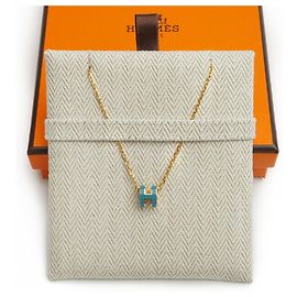 Hermès Collier Pop Or Blue Jeans Mini Set Complet Cadeau Livraison Rapide Blanc