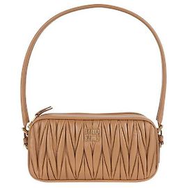 Miu Miu Bolsa Pouch AFPP em couro Napa matelassê Laranja