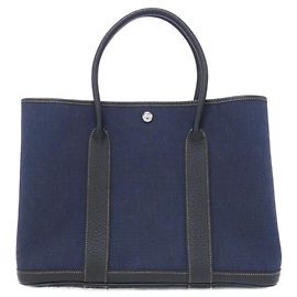Hermès Sac à main Hermes Garden Party Noir Bleu