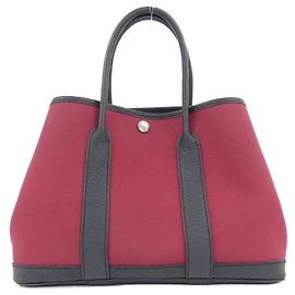 Hermès Sac à main Hermes Garden Party Verso Rouge Bleu