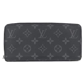 Cartera Zippy Louis Vuitton Monogram Eclipse Negro