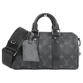 Sac Boston Louis Vuitton Monogram Eclipse Reverse Keepall Bandoulière 25cm Noir