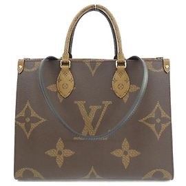 Louis Vuitton Monogram Giant OnTheGo MM Handtasche Braun