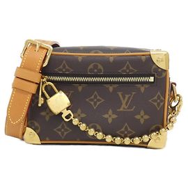 Bolso de hombro Louis Vuitton Monogram Mini Soft Trunk Castaño