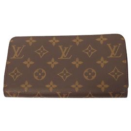 Louis Vuitton Brown Monogram Zippy Long Wallet Brown
