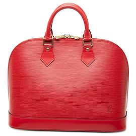 Louis Vuitton Red Epi Alma PM Rouge