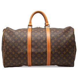 Louis Vuitton Brown Monogram Keepall 50 Marrom