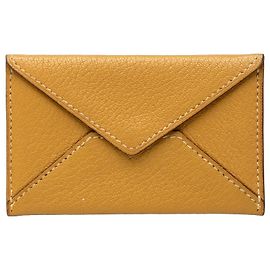 Hermès Yellow Chevre Mysore Envelope Pouch Yellow Mustard