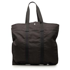 Housse de transport Herline Hermès en toile grise Marron