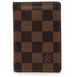 Louis Vuitton Brown Damier Ebene Pocket Organizer Brown