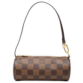 Louis Vuitton Brown Damier Ebene Papillon Pochette Marrone
