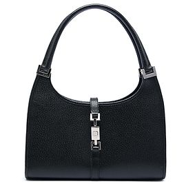 Bolsa Gucci Jackie Bardot em couro de bezerro preto Preto