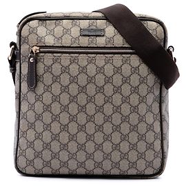 Bolsa Tiracolo Gucci Beige GG Supreme Bege